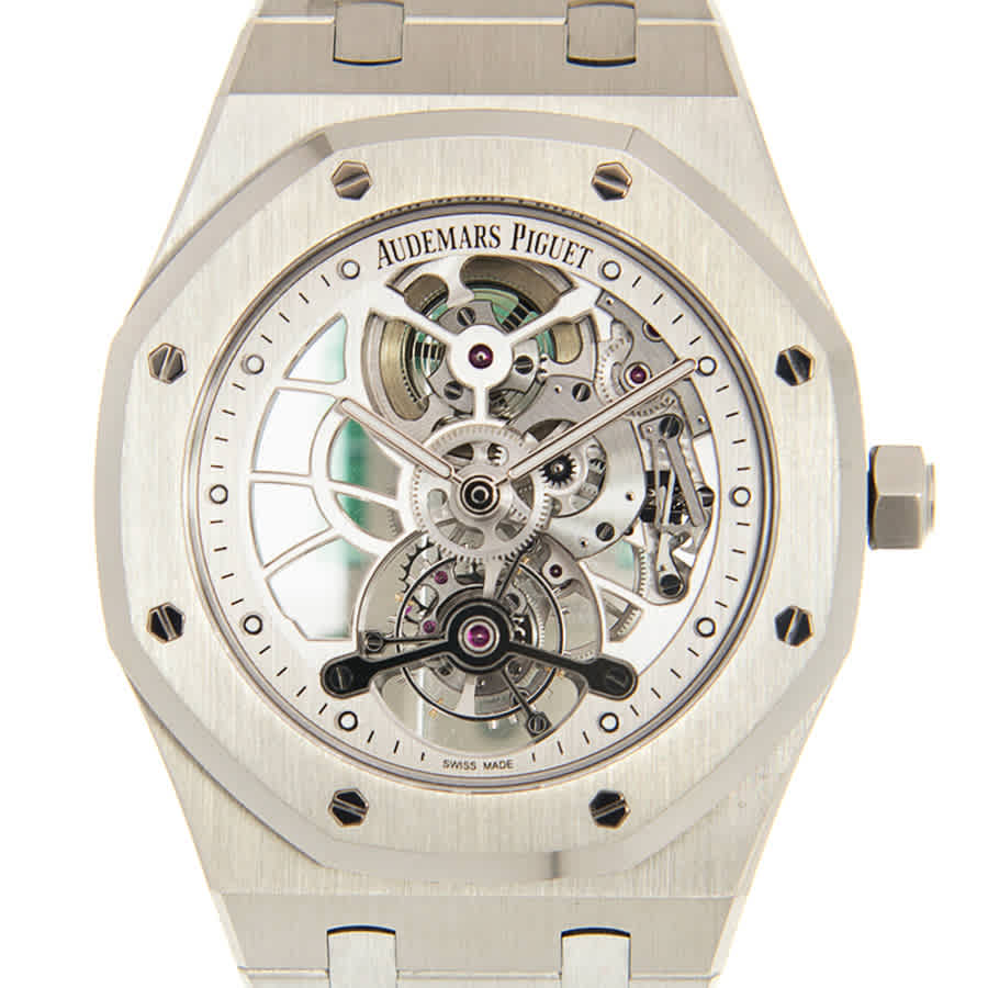 Shop Audemars Piguet Ultra Thin Tourbillon Openworked 26518st.oo.1220st.01 In Silver