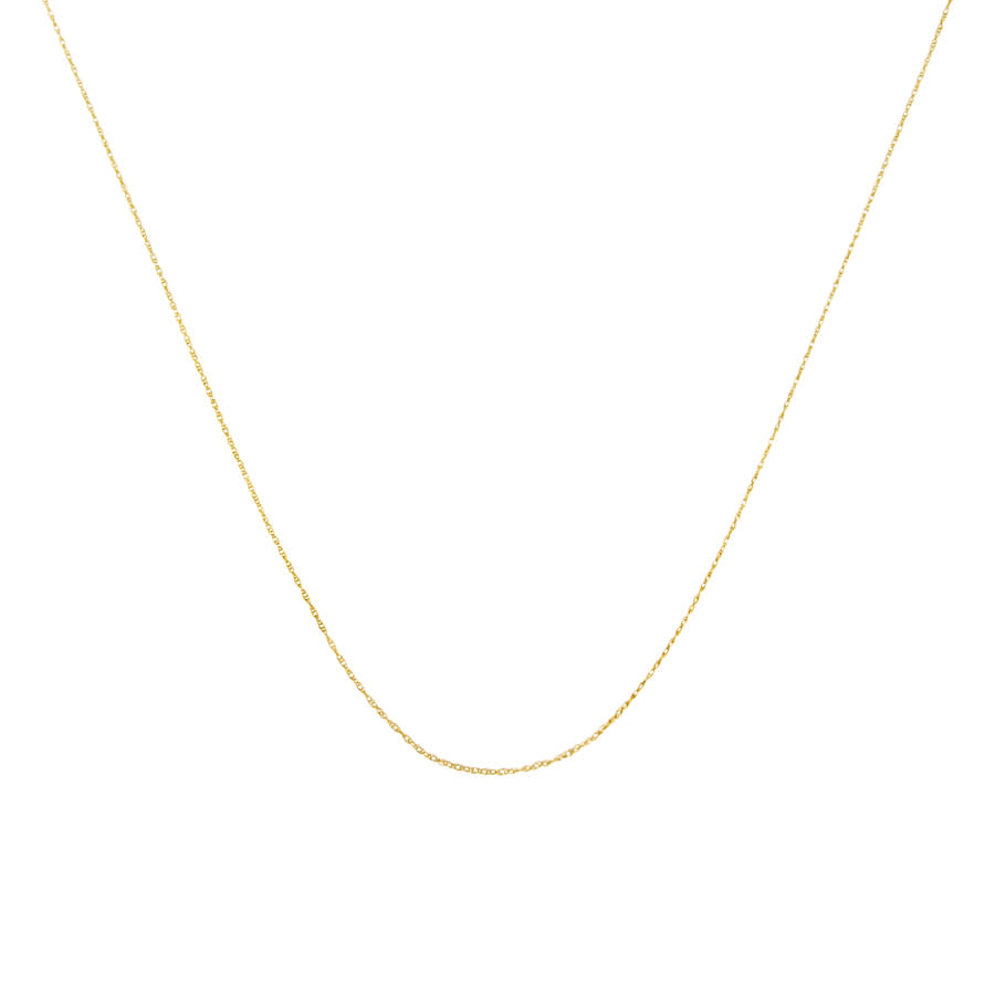 Haus Of Brilliance Solid 10k Yellow Gold 0.5mm Rope Chain Necklace. Unisex Chain