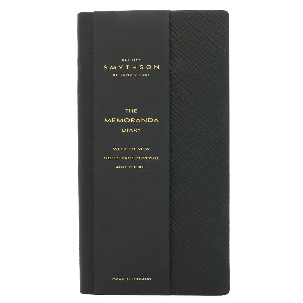 Smythson 2022 Memoranda Diary With Pocket In Black In Black