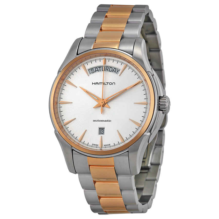 Hamilton Jazzmaster Automatic Silver Dial Two-tone Mens Watch H32595151 In Gold Tone,grey,pink,rose Gold Tone,silver Tone,two Tone