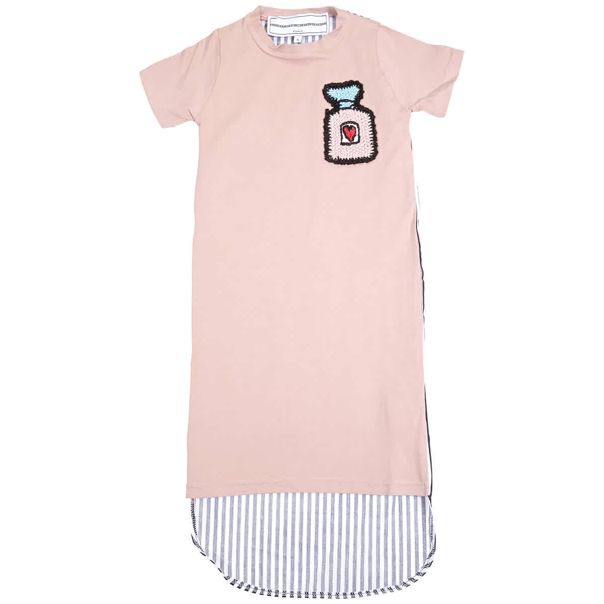 Michaela Buerger Kids Contrast Back Short-sleeve Dress In Pink