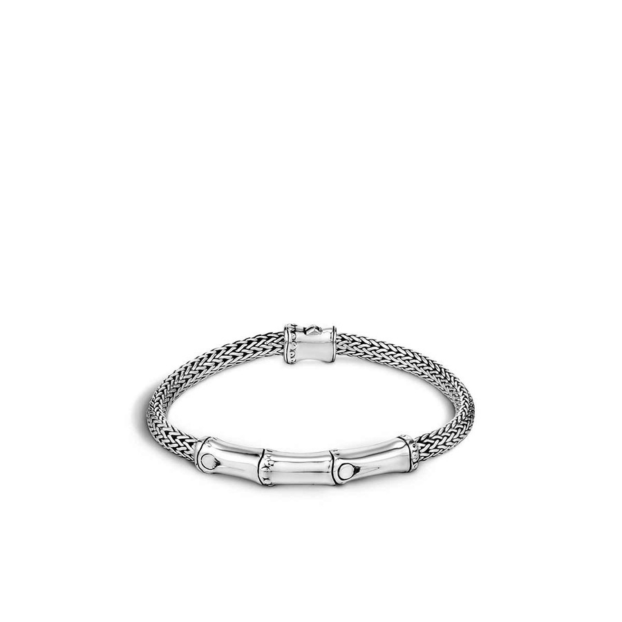 John Hardy Sterling Silver 4mm Bamboo Link Bracelet - Bb95311xm In Silver-tone