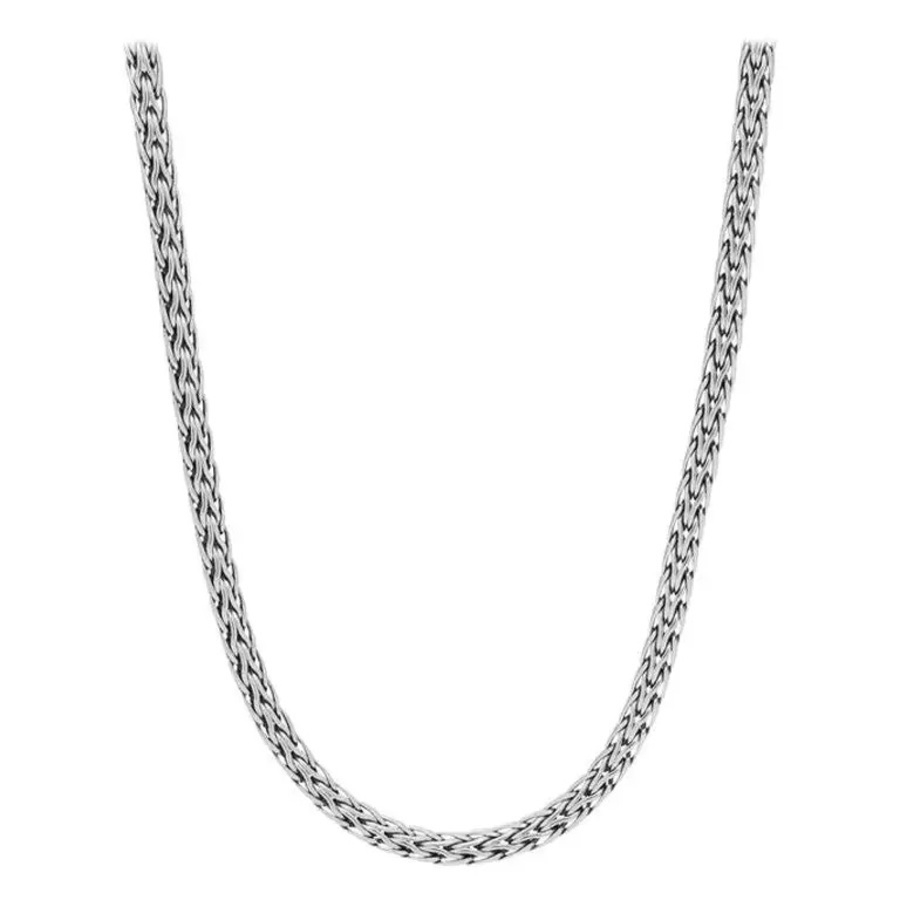 John Hardy Classic Chain Woven Necklace 20  - Nb93cx20 In Silver-tone