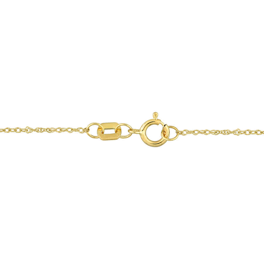 Amour 1 1/2 Ct Tgw Trillion Peridot And White Topaz Halo Necklace In 10k Yellow Gold In Yellow