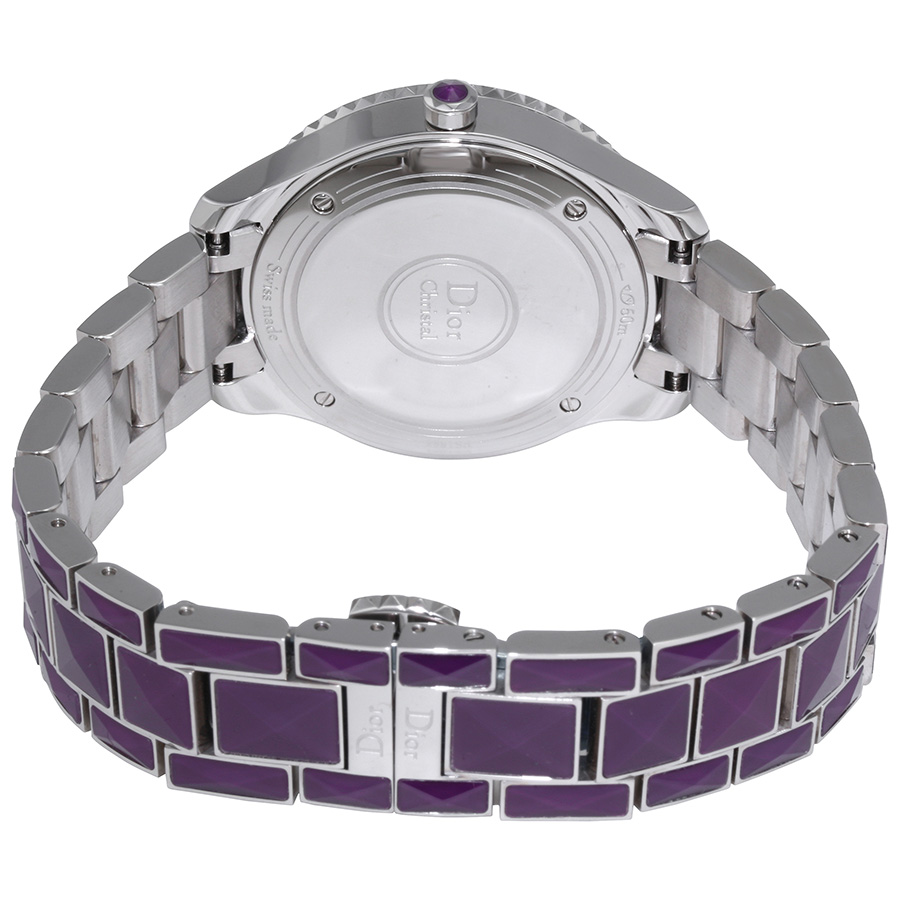 Dior Pre owned Dior New Christal Crystal Purple Dial Ladies Wat