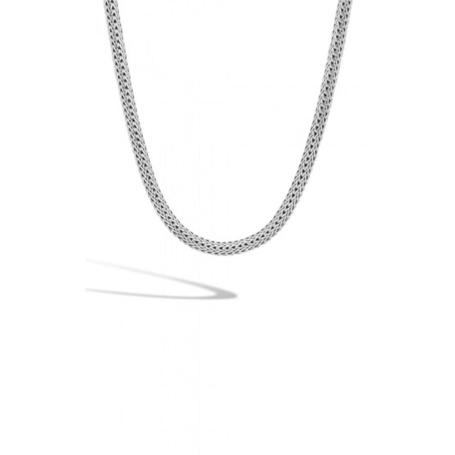 John Hardy Classic Chain Oval Sterling Silver Necklace - Nb904cx18 In Silver-tone