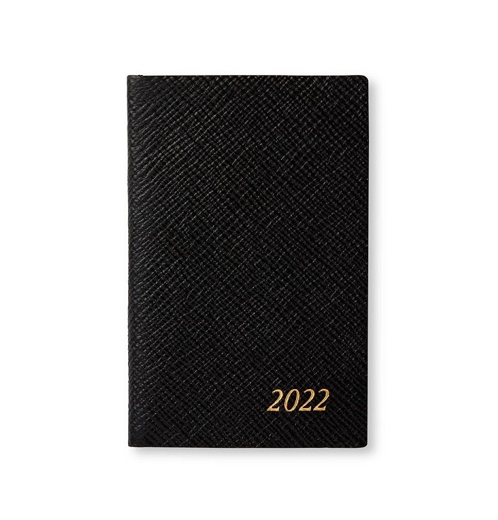 Smythson Black 2022 Wafer Diary With Pocket