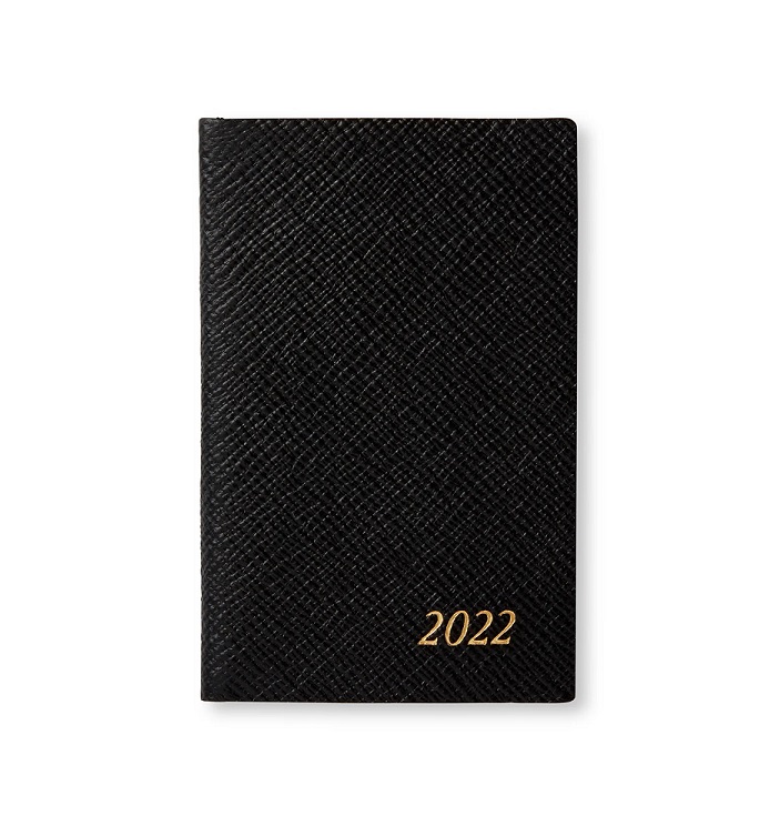 SMYTHSON SMYTHSON BLACK 2022 WAFER DIARY WITH POCKET