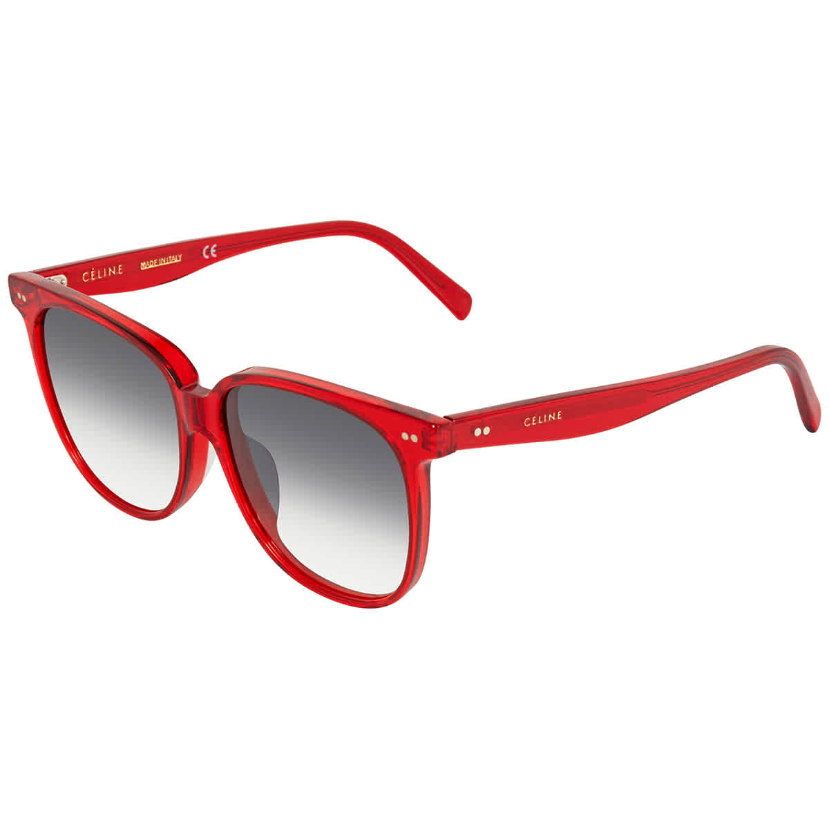 Celine Geometric Unisex Sunglasses Cl40022f66p58 In Red