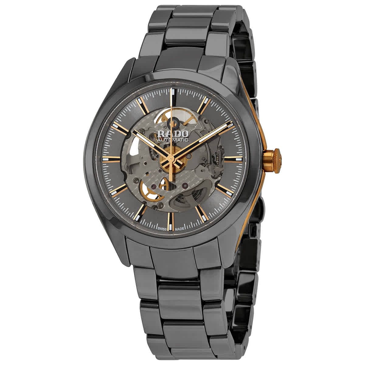 Rado Hyperchrome Automatic Grey Dial Mens Watch R32021102 In Chrome / Gold Tone / Grey / Rose / Rose Gold Tone