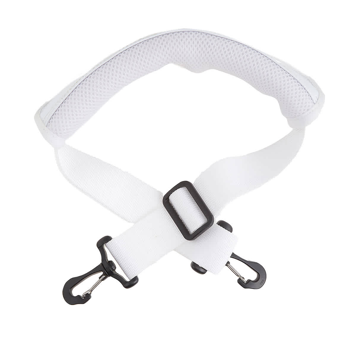 Pushbutton White Ladies Shoulder Strap In White