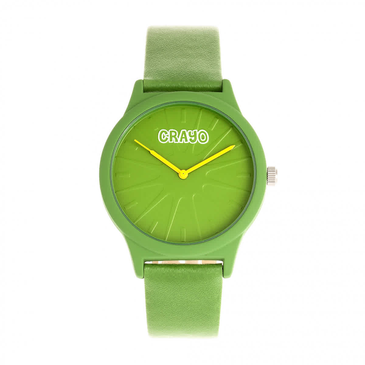 Shop Crayo Splat Quartz Green Dial Watch Cracr5305 In Green / Yellow