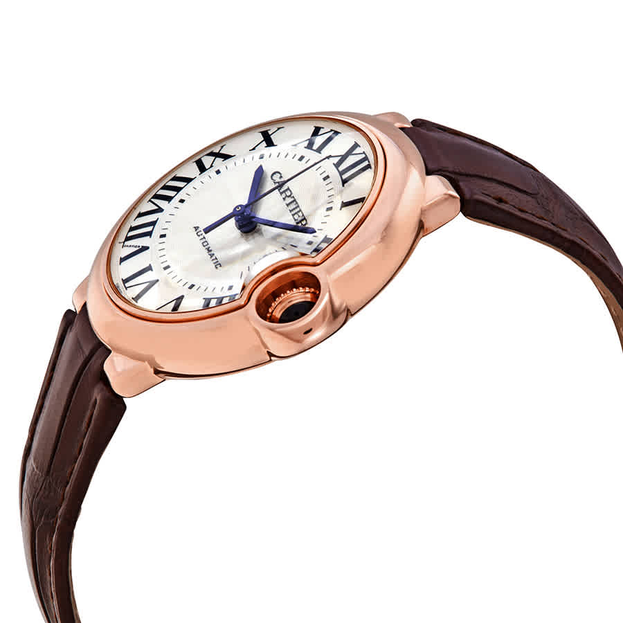 Shop Cartier Ballon Bleu Automatic 18kt Rose Gold Ladies Watch Wgbb0009 In Black / Brown / Gold / Rose / Rose Gold / Silver