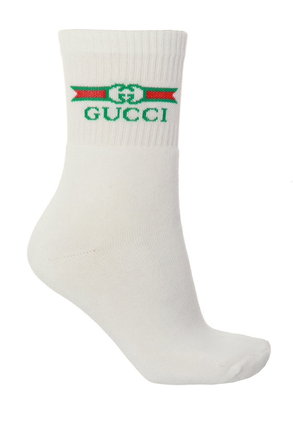 Gucci Socks White Web Stripe Socks In Red,white