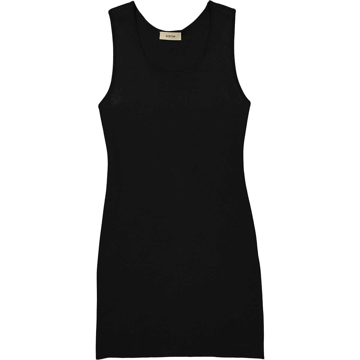 System Ladies Black Open Back Dress