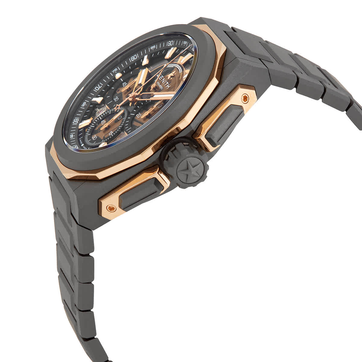 Shop Zenith Defy Extreme Chronograph Automatic Men's Watch 87.9100.9004/03.i001 In Gold / Gold Tone / Grey / Rose / Rose Gold / Rose Gold Tone / Skeleton