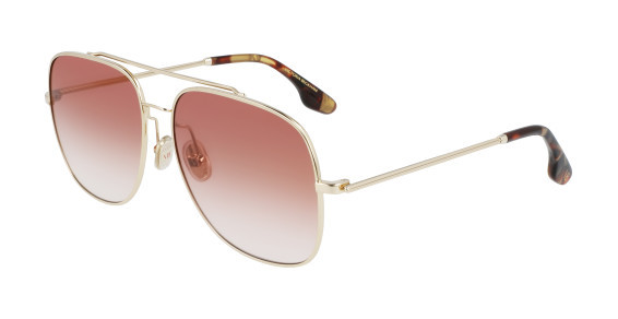 Victoria Beckham Wine Aviator Ladies Sunglasses Vb215s 725 59 In Gold Tone,red