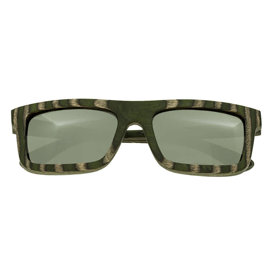 Spectrum Garcia Wood Sunglasses In Green / Silver / Spring