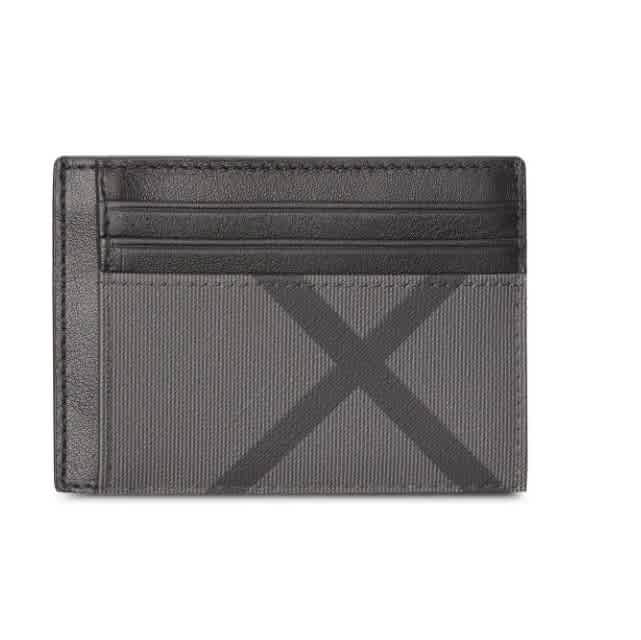 Click to view more detailed imagery on our partner's website Burberry Mens Money Clip Card Case In Black,grey