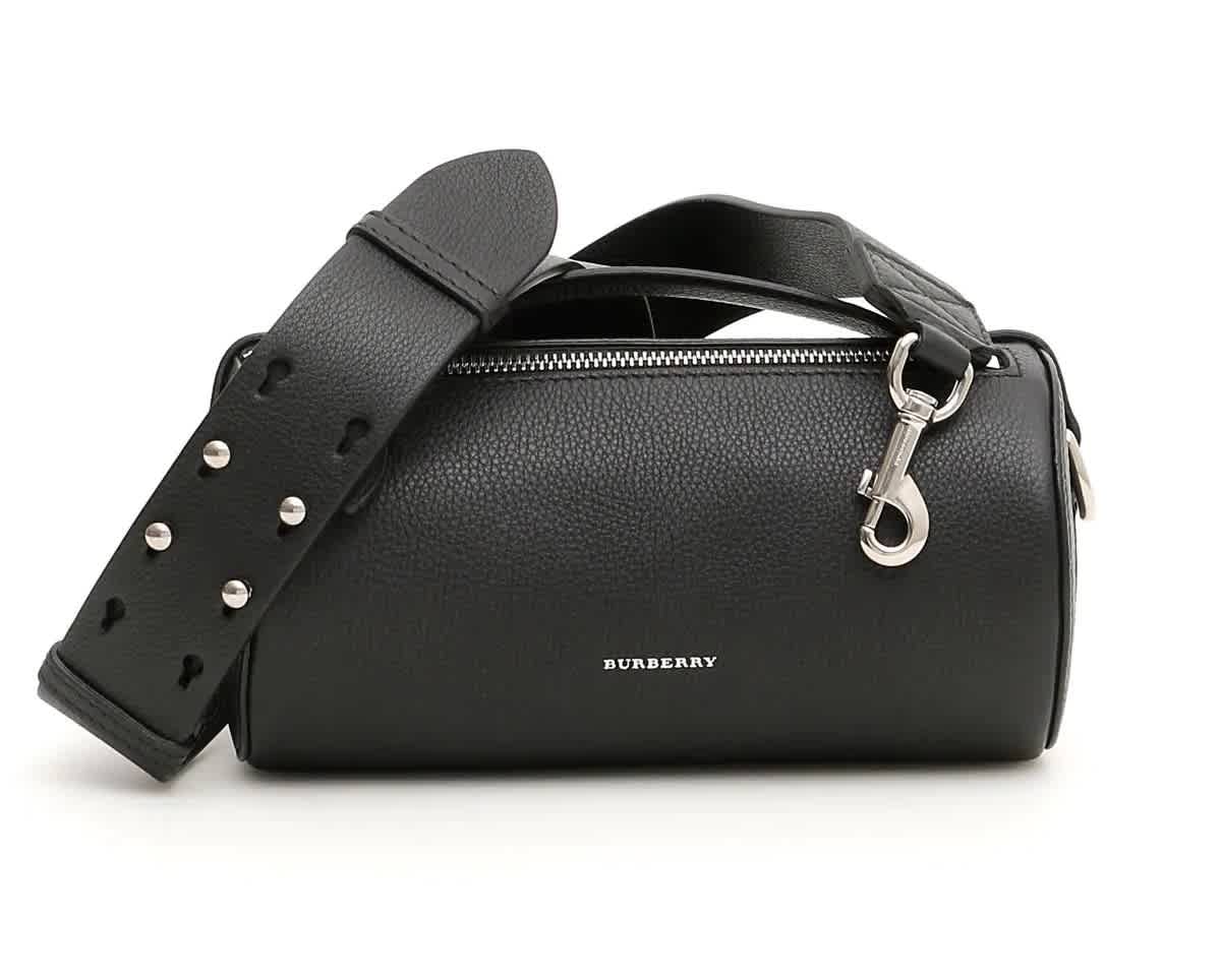 BURBERRY BLACK LADIES CYLINDER LEATHER SHOULDER BAG