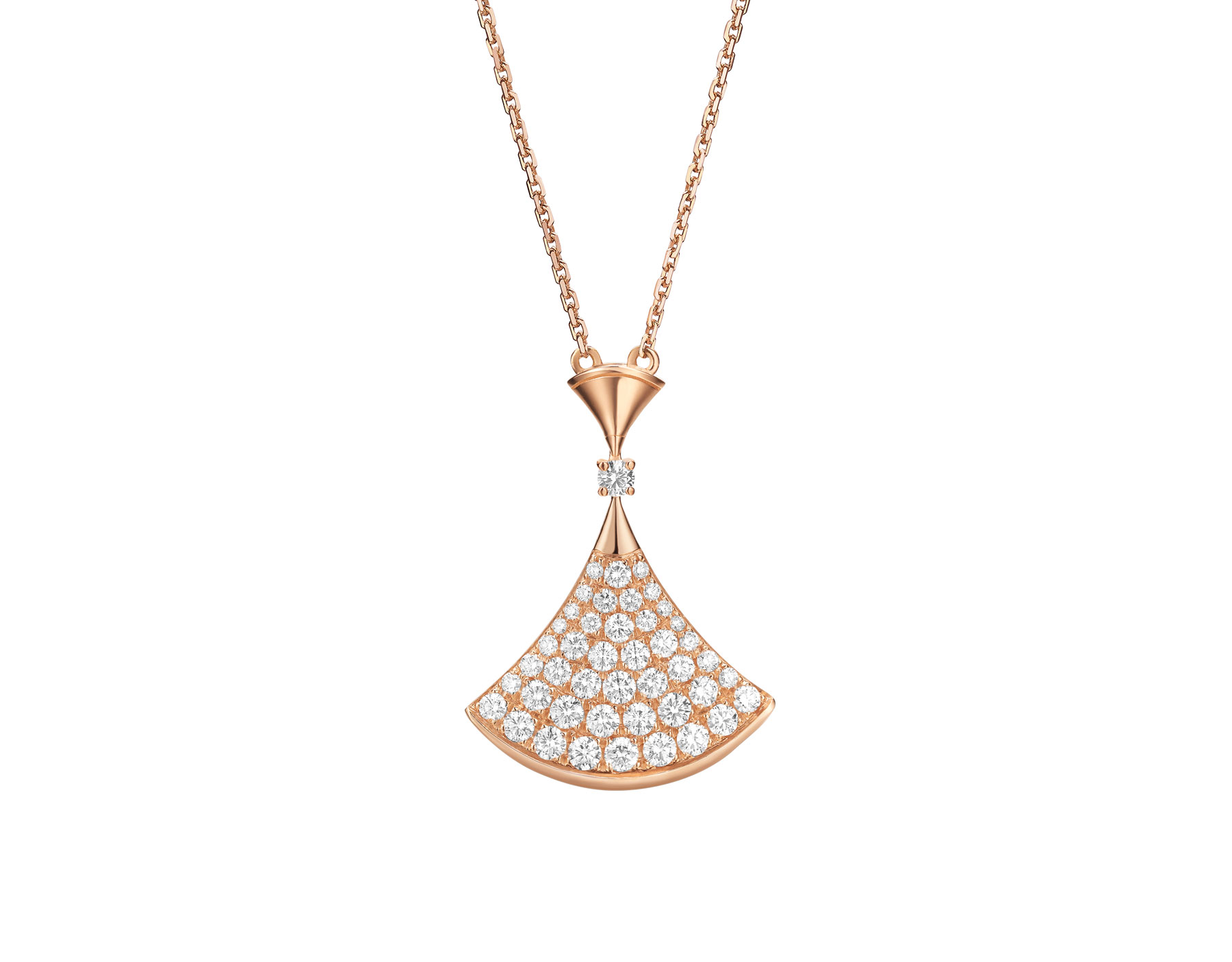 Bvlgari Divas Dream Rose Gold Necklace In Gold Tone,pink,rose Gold Tone