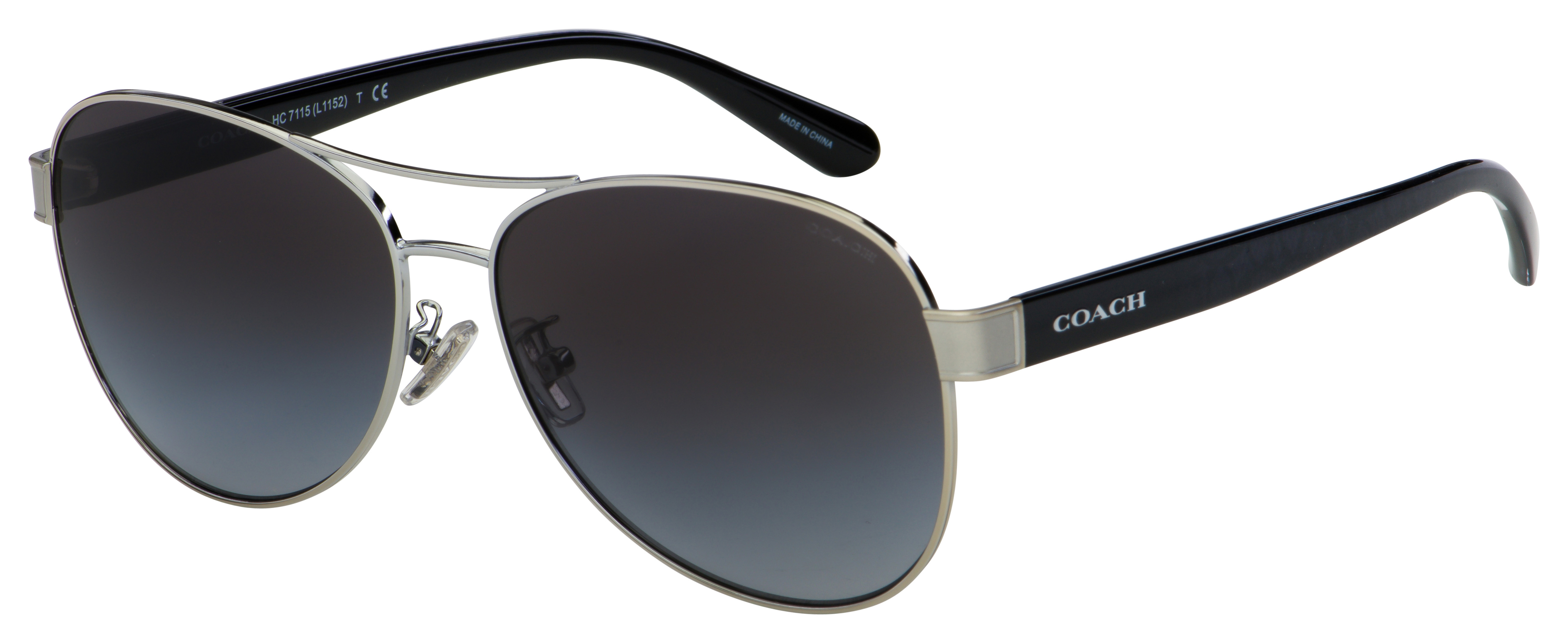Coach Dark Grey Gradient Aviator Ladies Sunglasses Hc7115  display picture 1