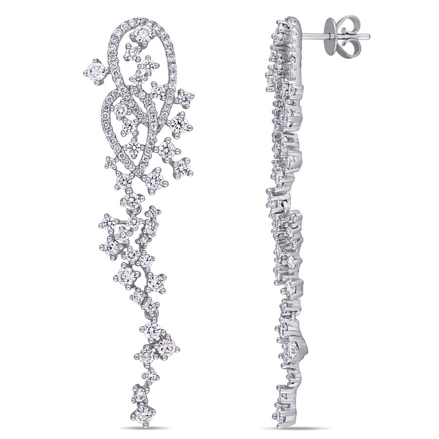 Amour 2.68 Ct Diamond Tw Fashion Post Earrings 14k White Gold Gh Si1