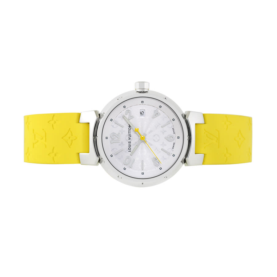 Pre-owned Louis Vuitton Tambour Watch In Silver