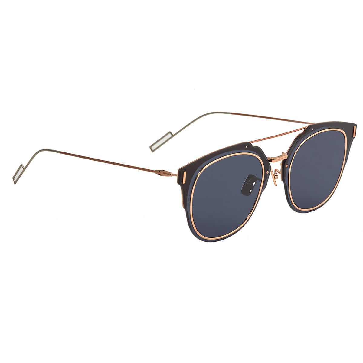 Dior Composit Blue Mirror Round Unisex Sunglasses Composit1.f Ddb/a9 65 In Blue,brown,gold Tone