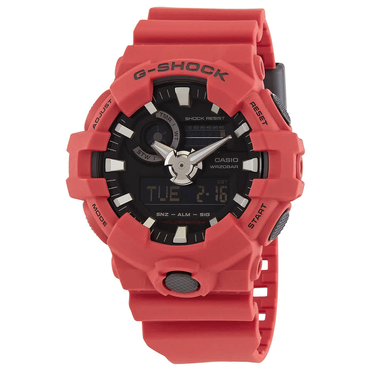 Casio G-Shock Alarm World Time Quartz Analog-Digital Mens Watch GA7004ADR