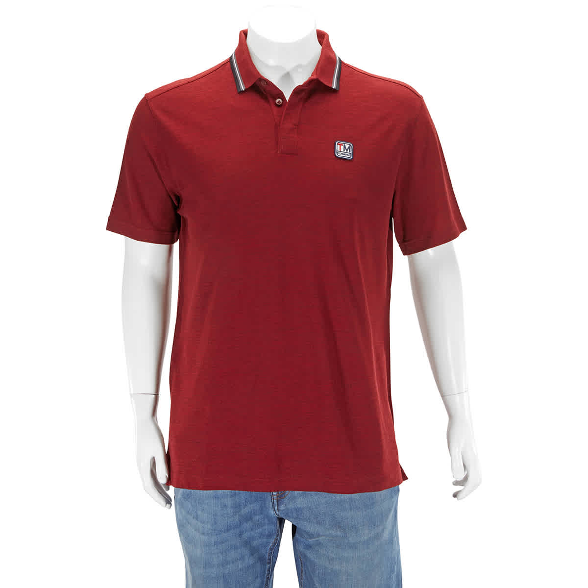 Ermenegildo Zegna Techmerino Tip Short Sleeve Polo Shirt In Red