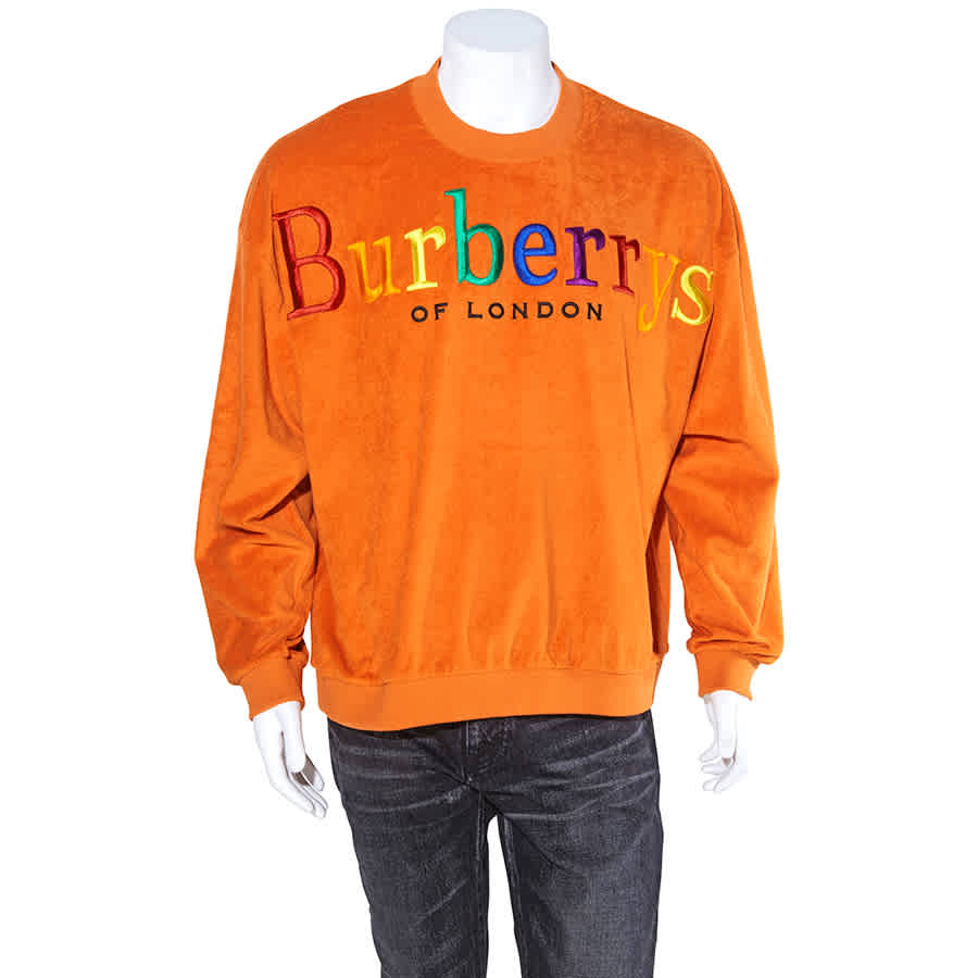 Click to view more detailed imagery on our partner's website Burberry Mens Sweats Runway Tangerine Toweling Swst Rbw Bbs Emb In Green