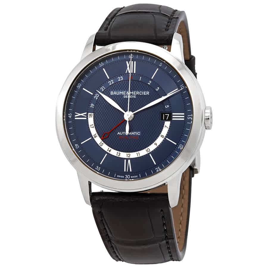 BAUME ET MERCIER CLASSIMA AUTOMATIC BLUE DIAL MENS WATCH 10482