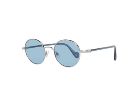 サングラス Moncler Sunglasses ML0057 14X Mirror l Blue Moncler Blue Round Unisex Sunglasses Ml0057 14x 49 In Blue