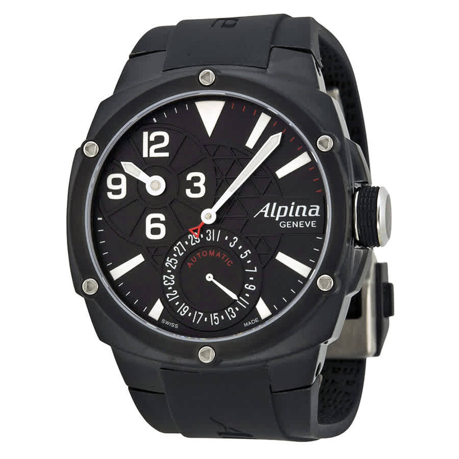 Alpina Automatic Black Dial Black Rubber Mens Watch 950lbb4fbae6