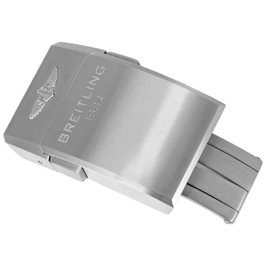 Breitling Stainless Steel Push Button Folding Buckle 20mm In Silver