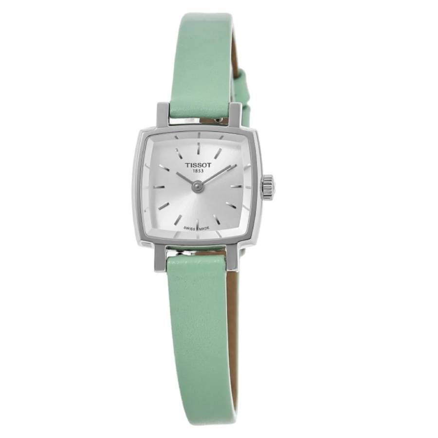 Tissot Women's Lovely Summer Interchangeable Leather Strap Watch 20mm In Green / Mint / Silver
