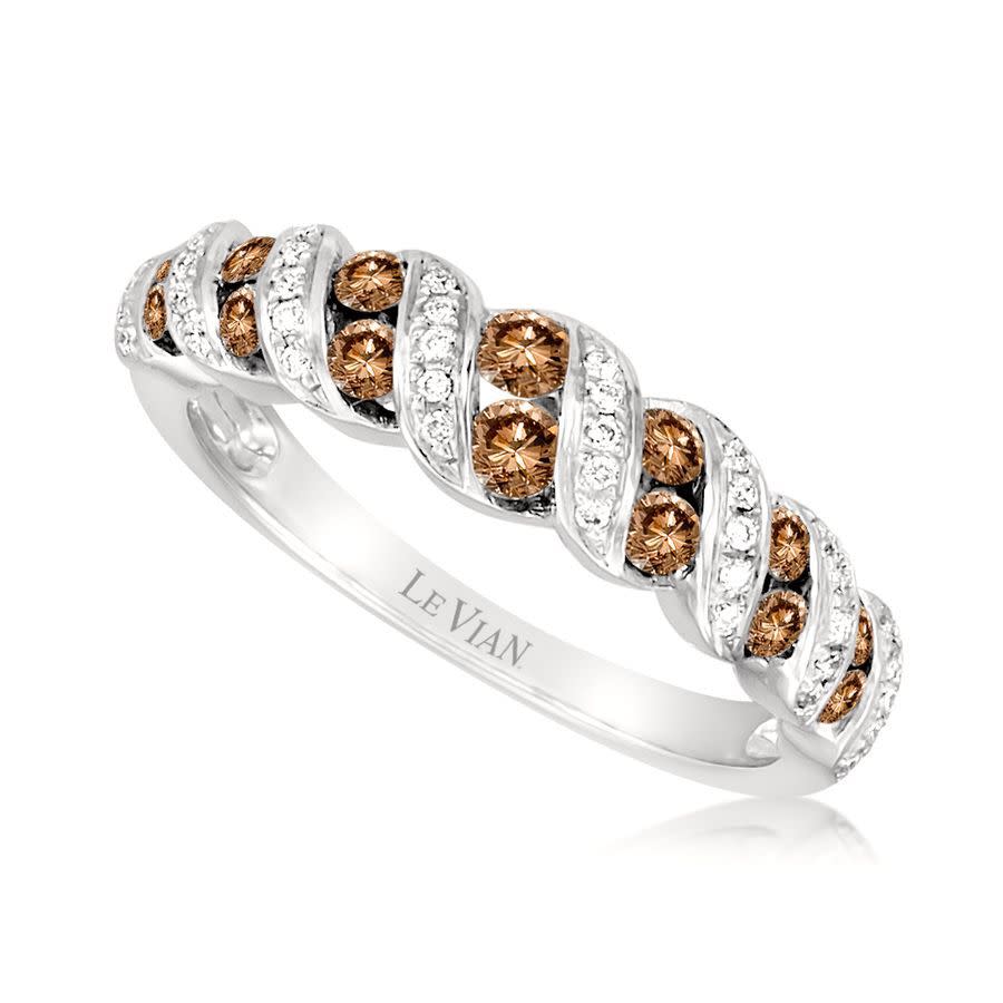 Le Vian Ladies Chocolate Diamonds Fashion Ring In 14k Vanilla Gold In Brown