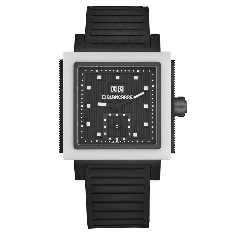 BLANCARRE BLANCARRE SQUARE AUTOMATIC BLACK DIAL MENS WATCH BC01.51.T2.C1.01.01