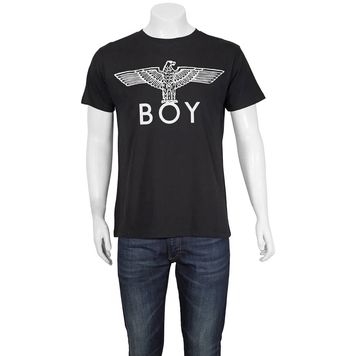 Boy London Metallic Logo-print Cotton-jersey T-shirt In Black