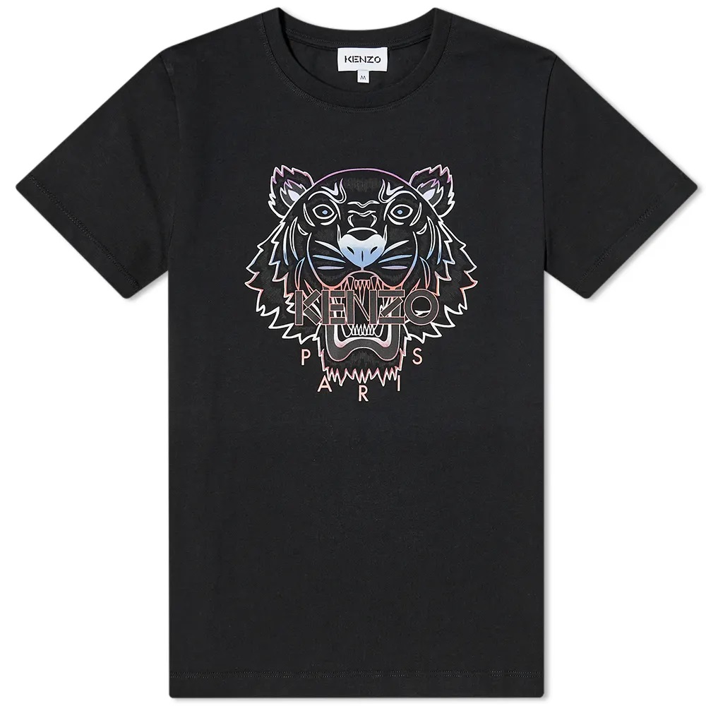 Get the Men's Black Kenzo Gradient Colour Classic Tiger Logo T