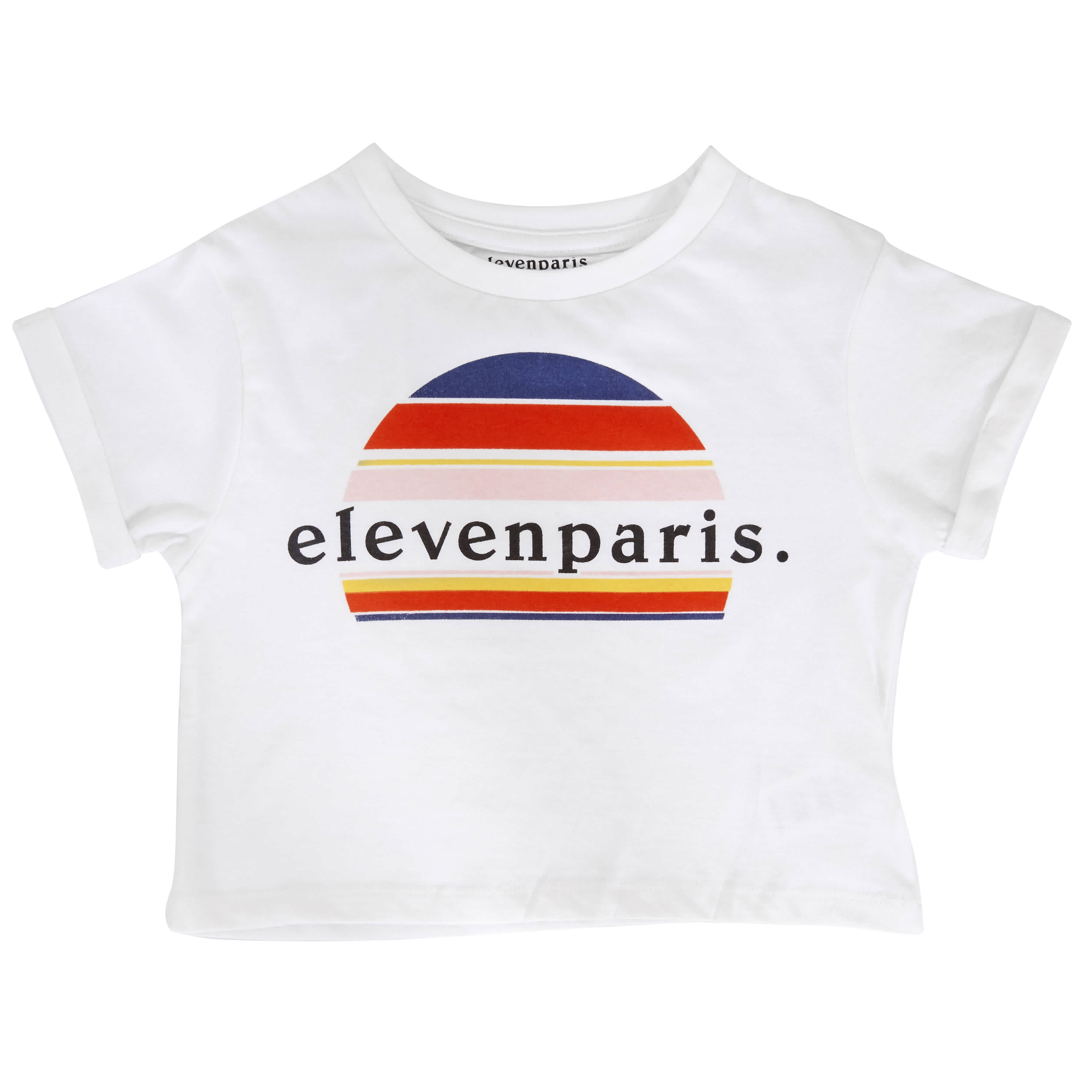 Elevenparis Sunset Logo Short Sleeve T-shirt In White