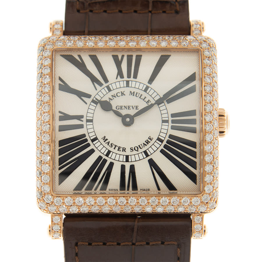 Franck Muller Master Square White Dial Unisex Watch 6002mbqzrd(5n) In Black / Brown / Gold / Gold Tone / Rose / Rose Gold / Rose Gold Tone / White