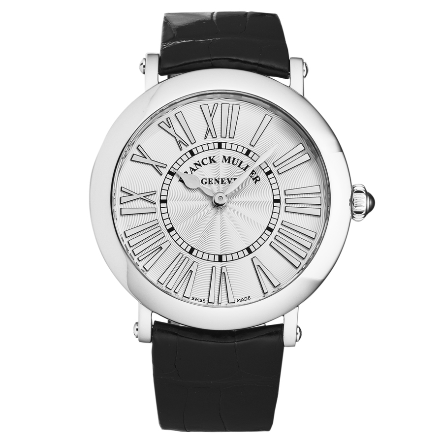 Franck Muller Round Quartz Silver Dial Ladies Watch 8038qzrelracsil In Black / Silver