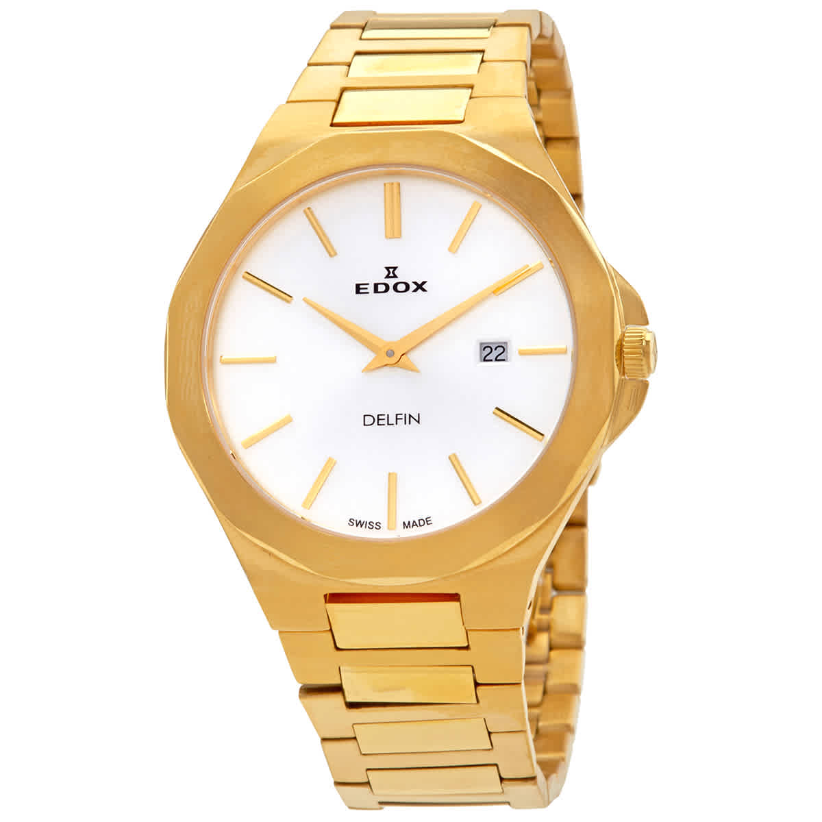 EDOX DELFIN QUARTZ SILVER DIAL MENS WATCH 71289 37JM AID