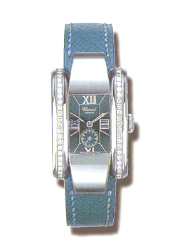 Chopard La Strada Diamond Steel Blue Ladies Watch 41/8412 In Blue / Silver