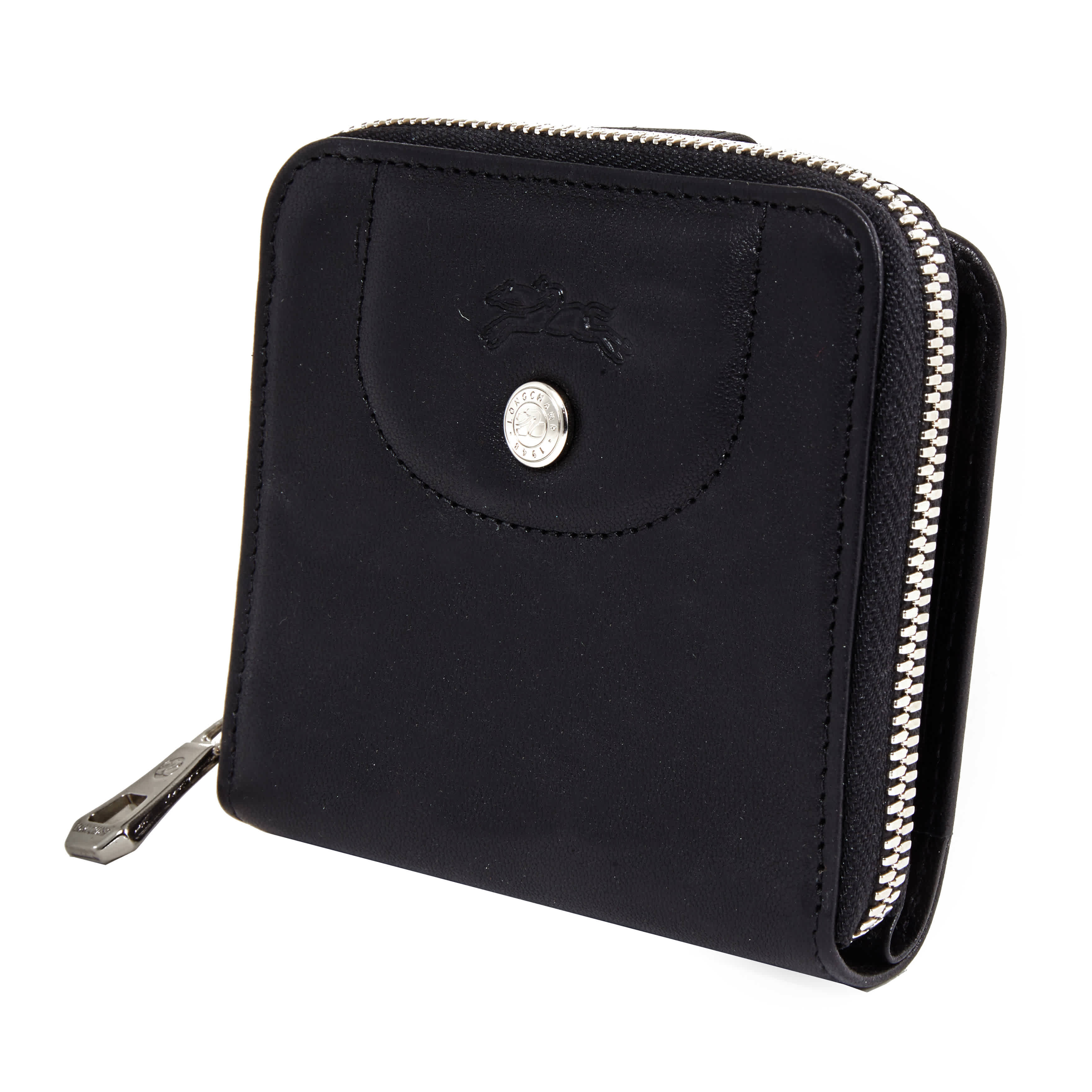 longchamp compact wallet