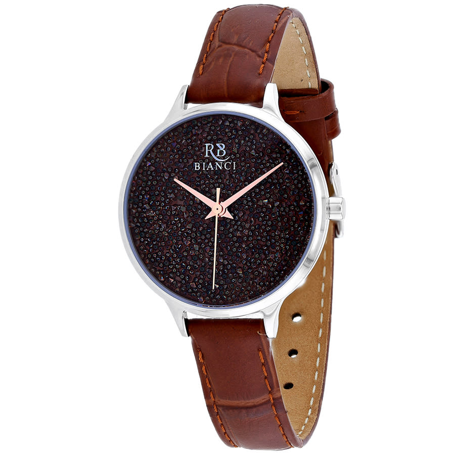 Roberto Bianci Gemma Quartz Brown Dial Ladies Watch Rb0240 In Brown / Gold Tone / Rose / Rose Gold Tone