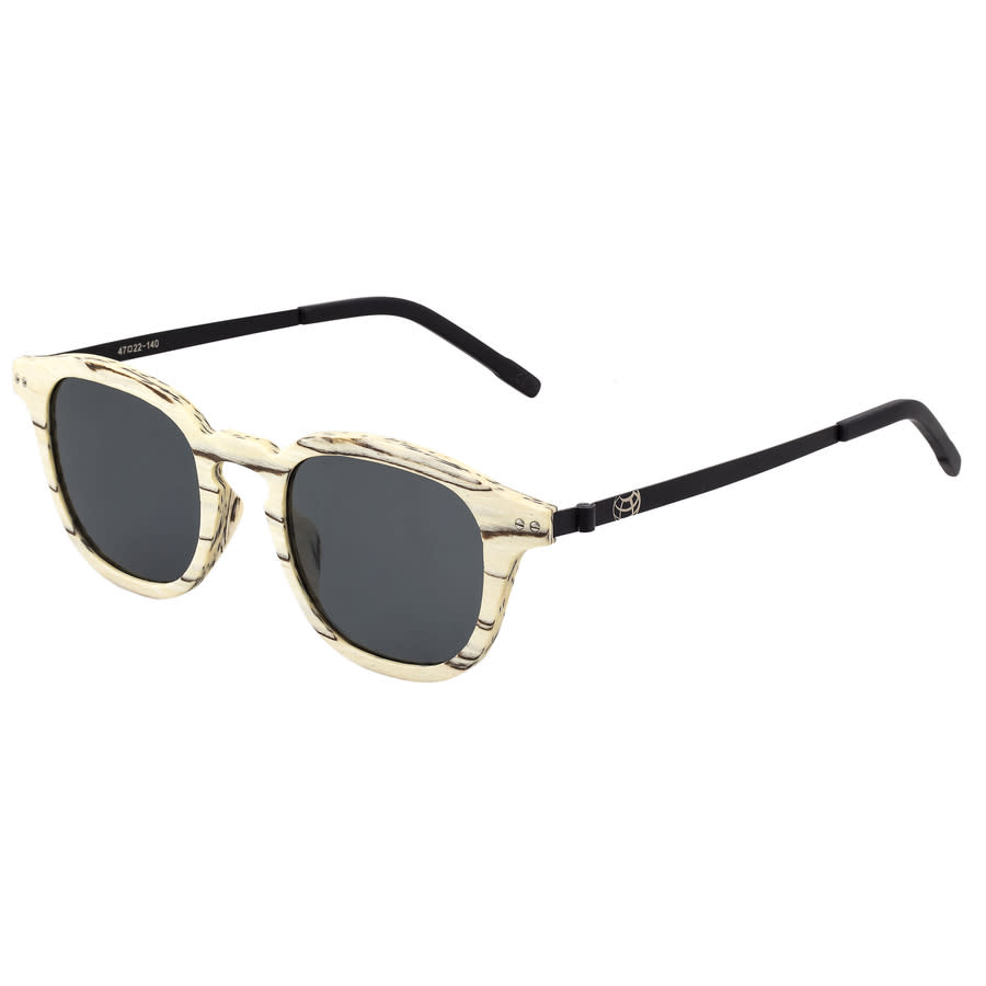 Earth Kavaja Square Unisex Sunglasses Esg042ib In Black