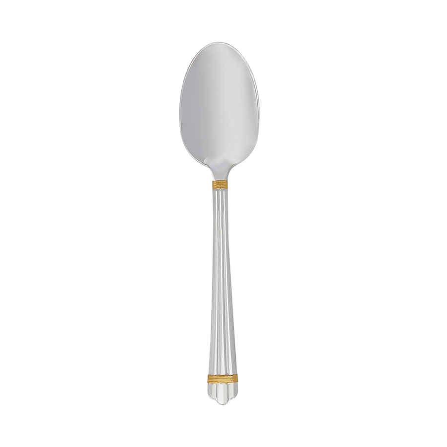 Christofle Silver Plated Aria Gold Teaspoon 1022-008 In Gold / Silver